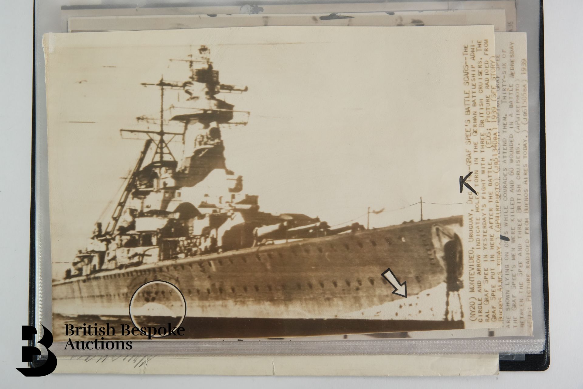 Graf Spee (Pocket Battleship) Interest, incl. Photographs, Documents, Miscellanea - Bild 33 aus 126