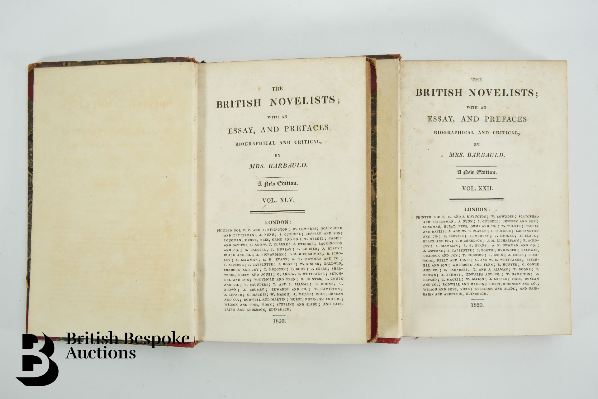The 'British Novelists' - 1820 Set of 49 Volumes by Mrs Barbauld - Bild 8 aus 9