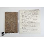 Handwritten Poetic Account of The Trial, Breach of Marriage between Miss Smith and Earl Ferrers 1846