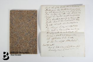 Handwritten Poetic Account of The Trial, Breach of Marriage between Miss Smith and Earl Ferrers 1846