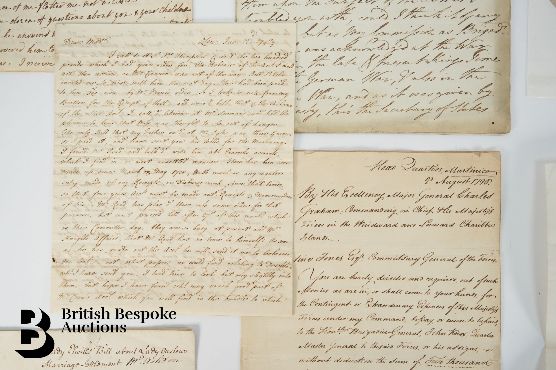 1729-1840 Letters and Documents with Interesting Content - Naval Interest - Image 3 of 6