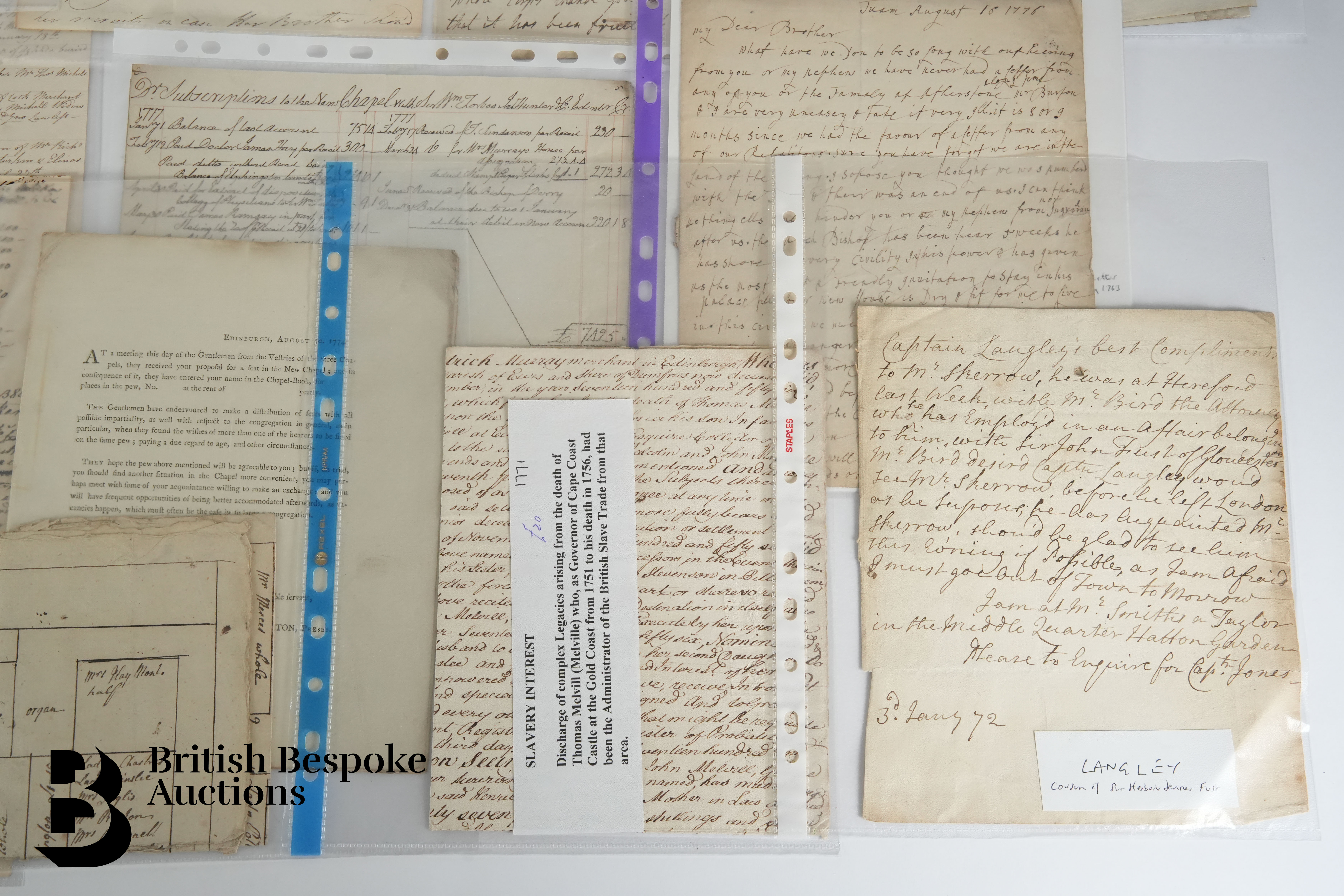 Documents and Letters from the 1770's - Image 2 of 8