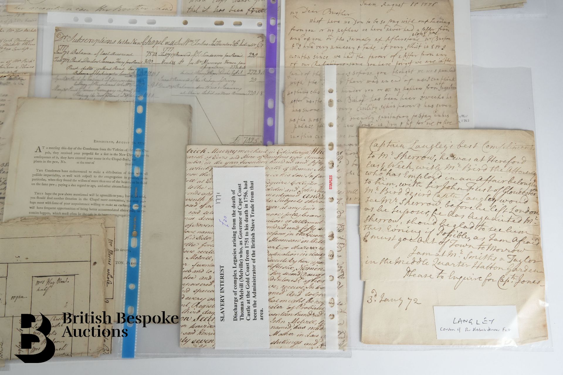 Documents and Letters from the 1770's - Bild 2 aus 8