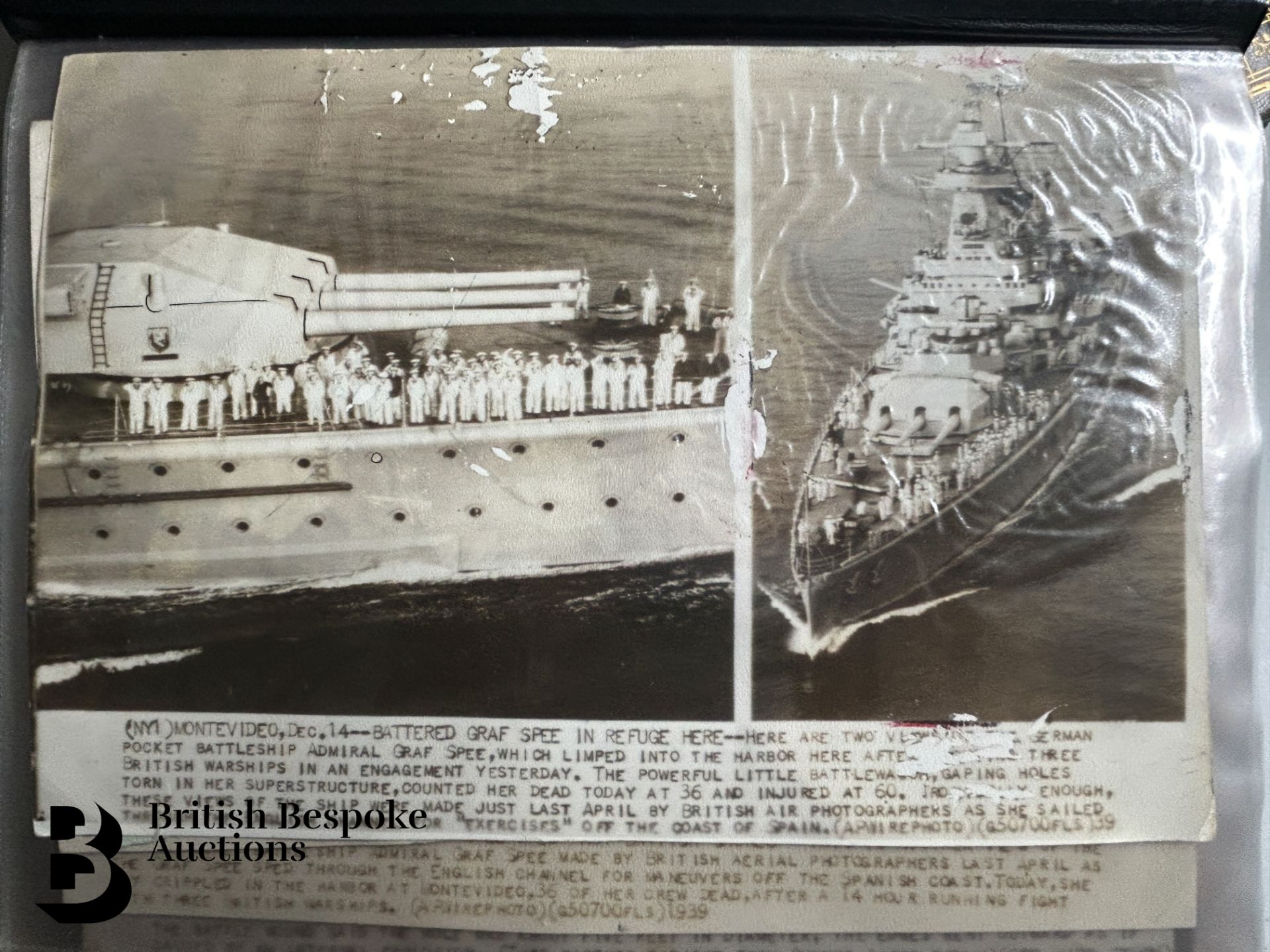 Graf Spee (Pocket Battleship) Interest, incl. Photographs, Documents, Miscellanea - Bild 109 aus 126