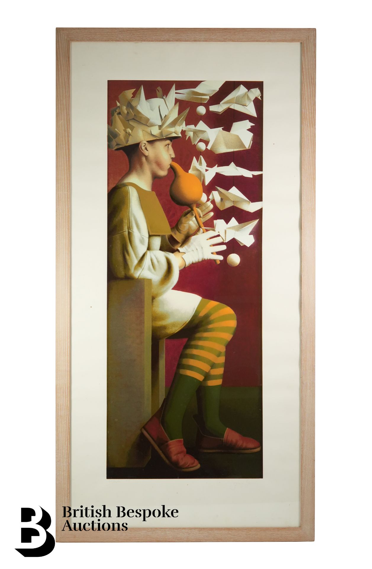 Jane Lewis (20th Century) Framed Silk Screen