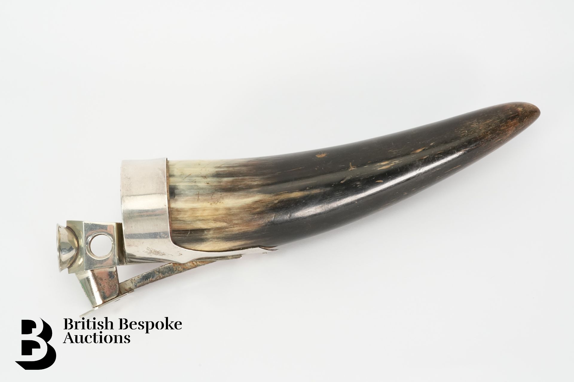 Horn and Silver Plated Cigar Cutter - Bild 3 aus 3