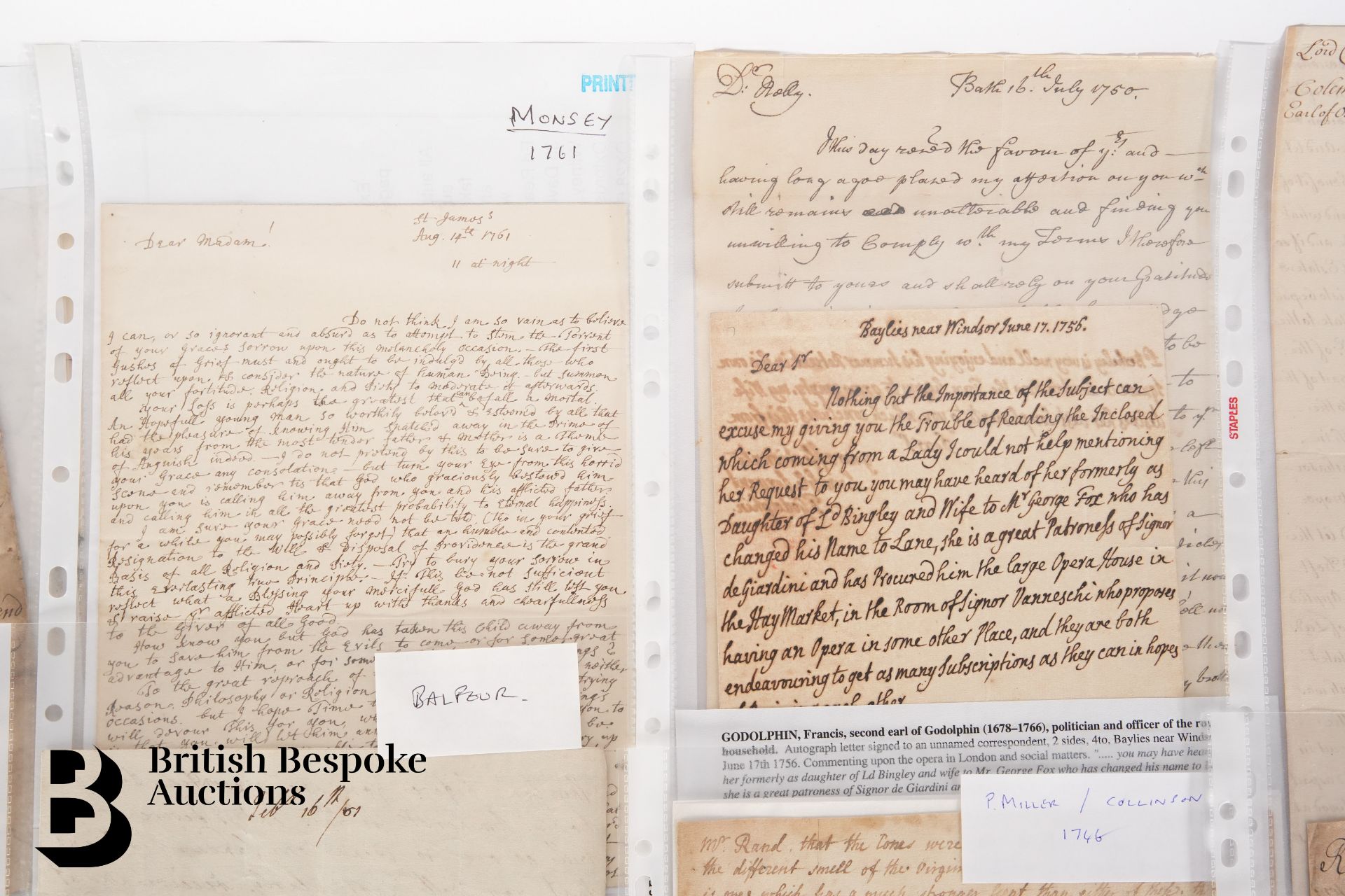1703-1768 Era Interesting Letters and Documents - Bild 8 aus 10