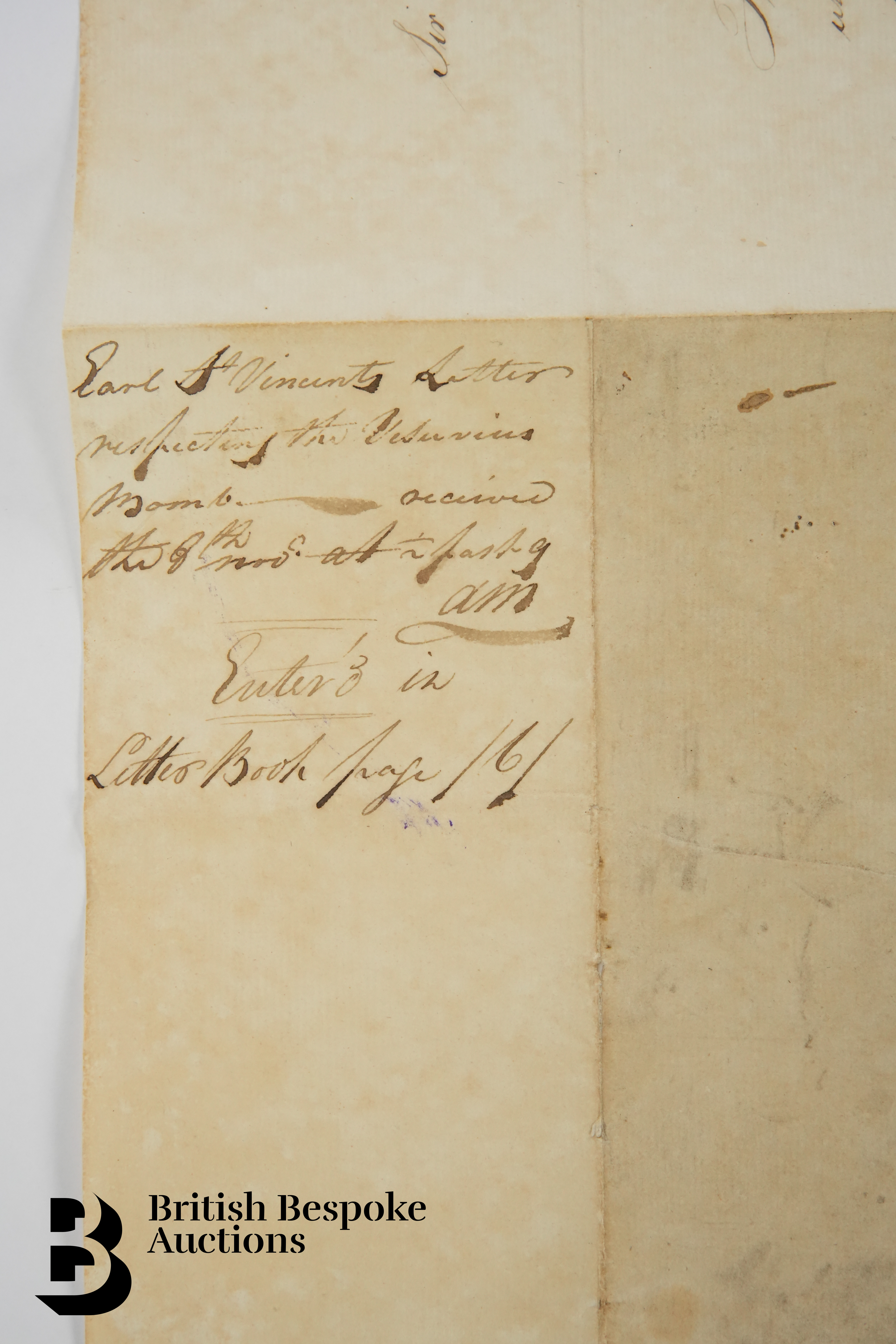 1798 Admiral the Earl St Vincent Letter - Naval Interest - Image 2 of 5