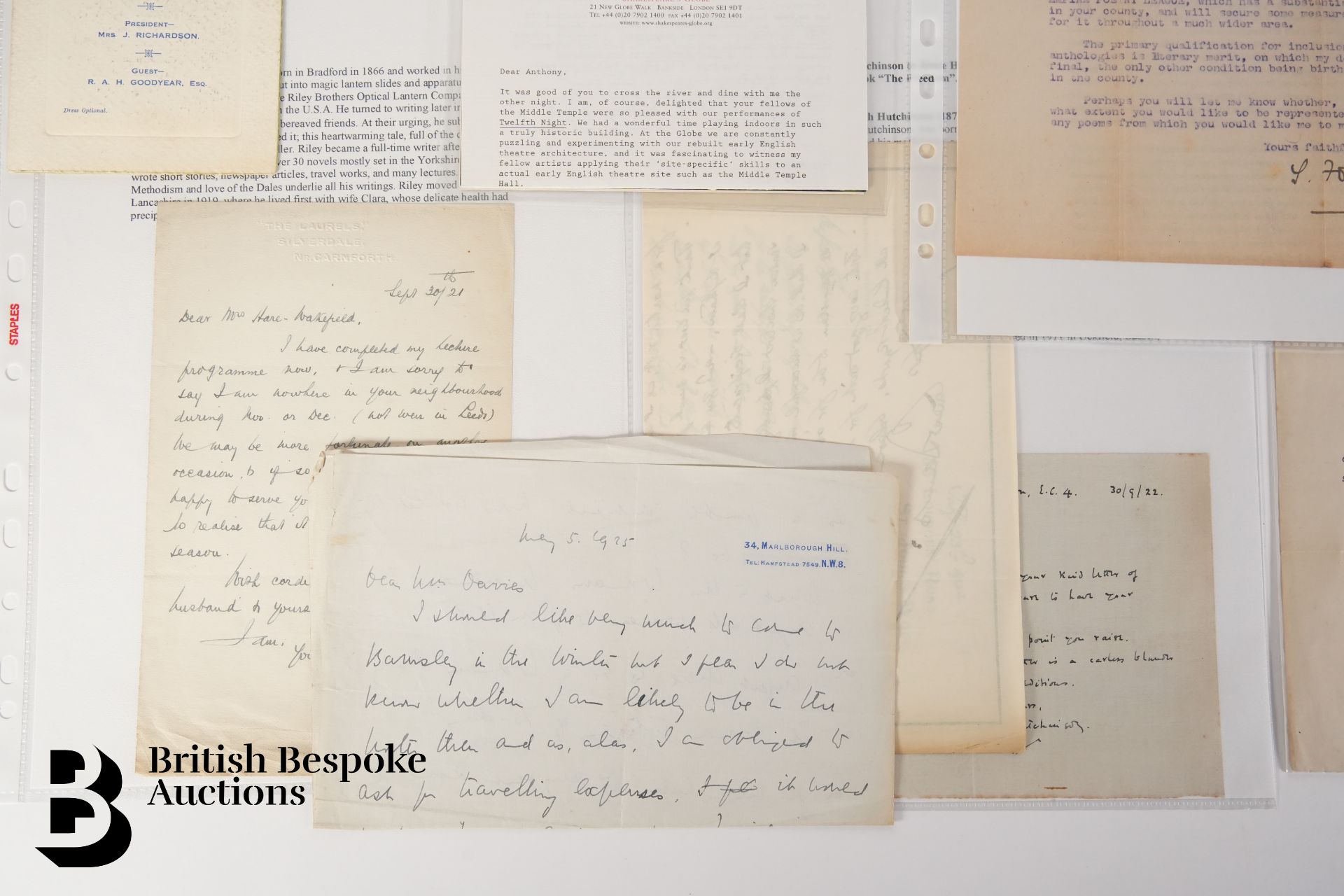 Letters from 20th Century Writers, Poets, a Chocolatier and Actor Mark Rylance - Bild 5 aus 5