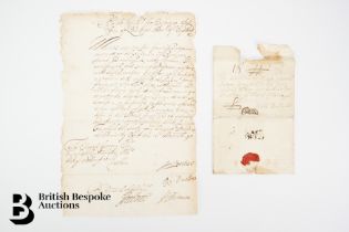 1690 Admiralty Order and 1741 Letter from General Forbes to Major General James Campbell