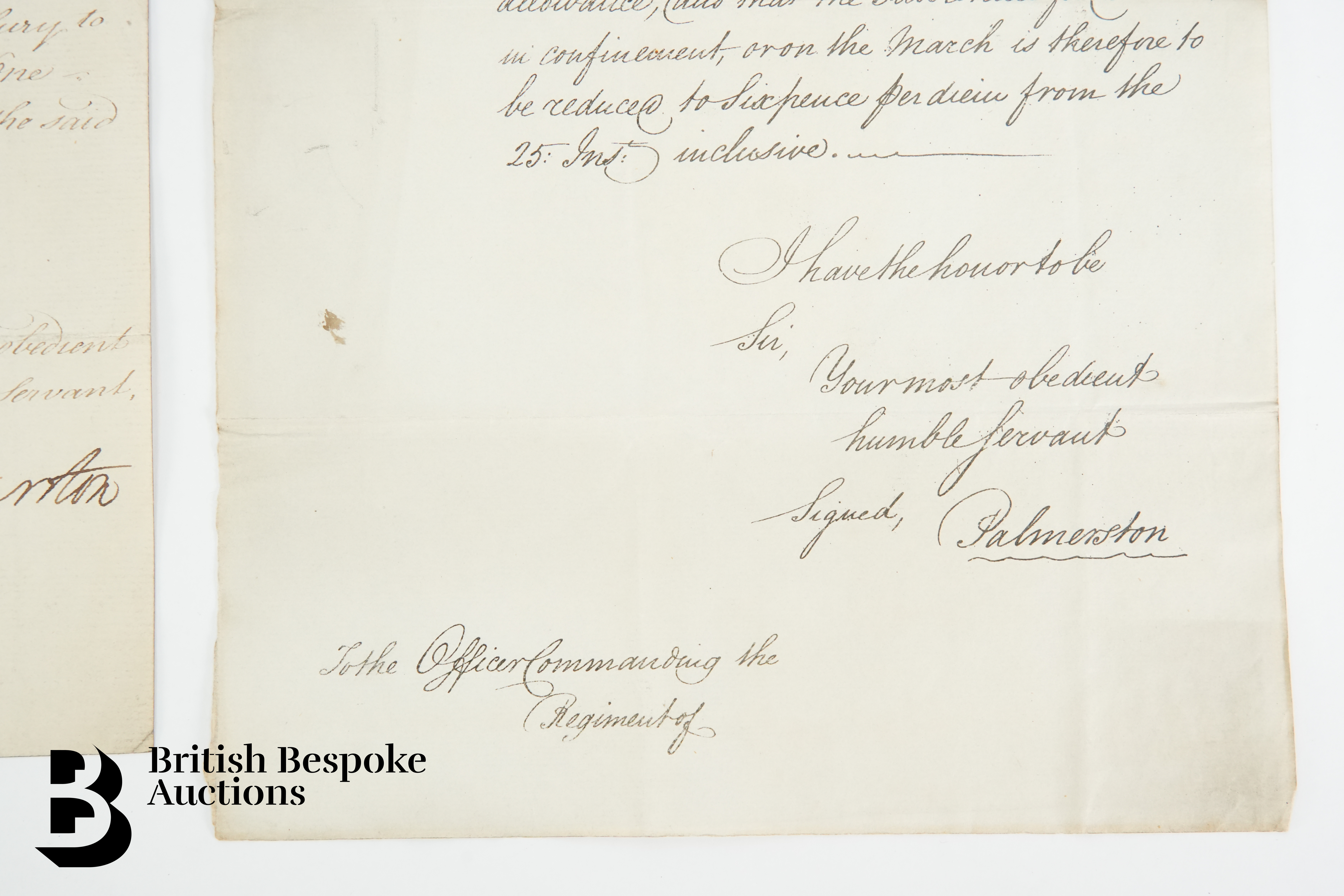 1811 and 1822 Letters from Palmerston - Image 4 of 6