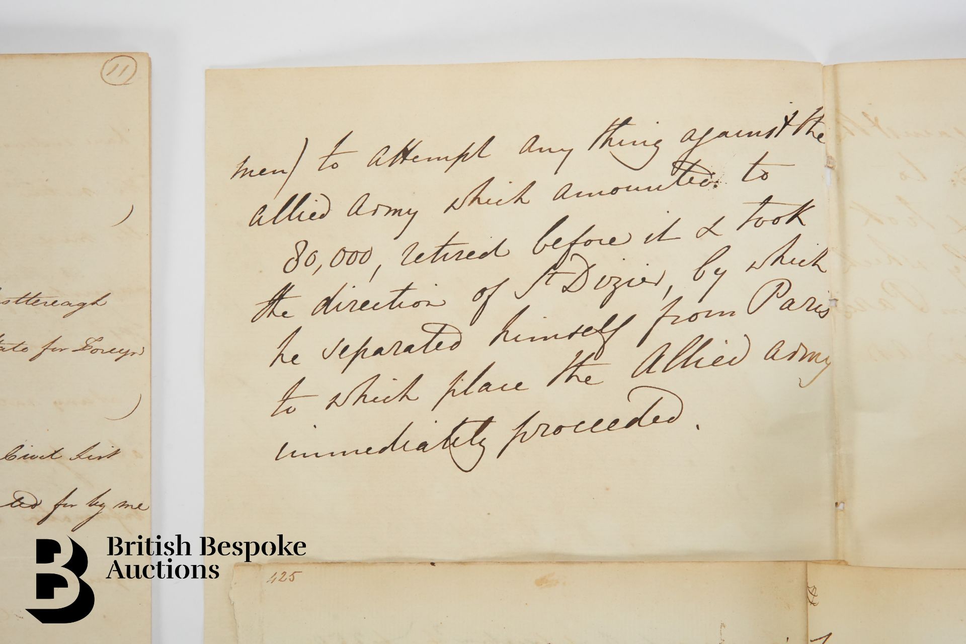 1813-1814 Lord Berghersh's Accounts and Expenses relating to Secret Service and the Allies March.... - Image 7 of 8