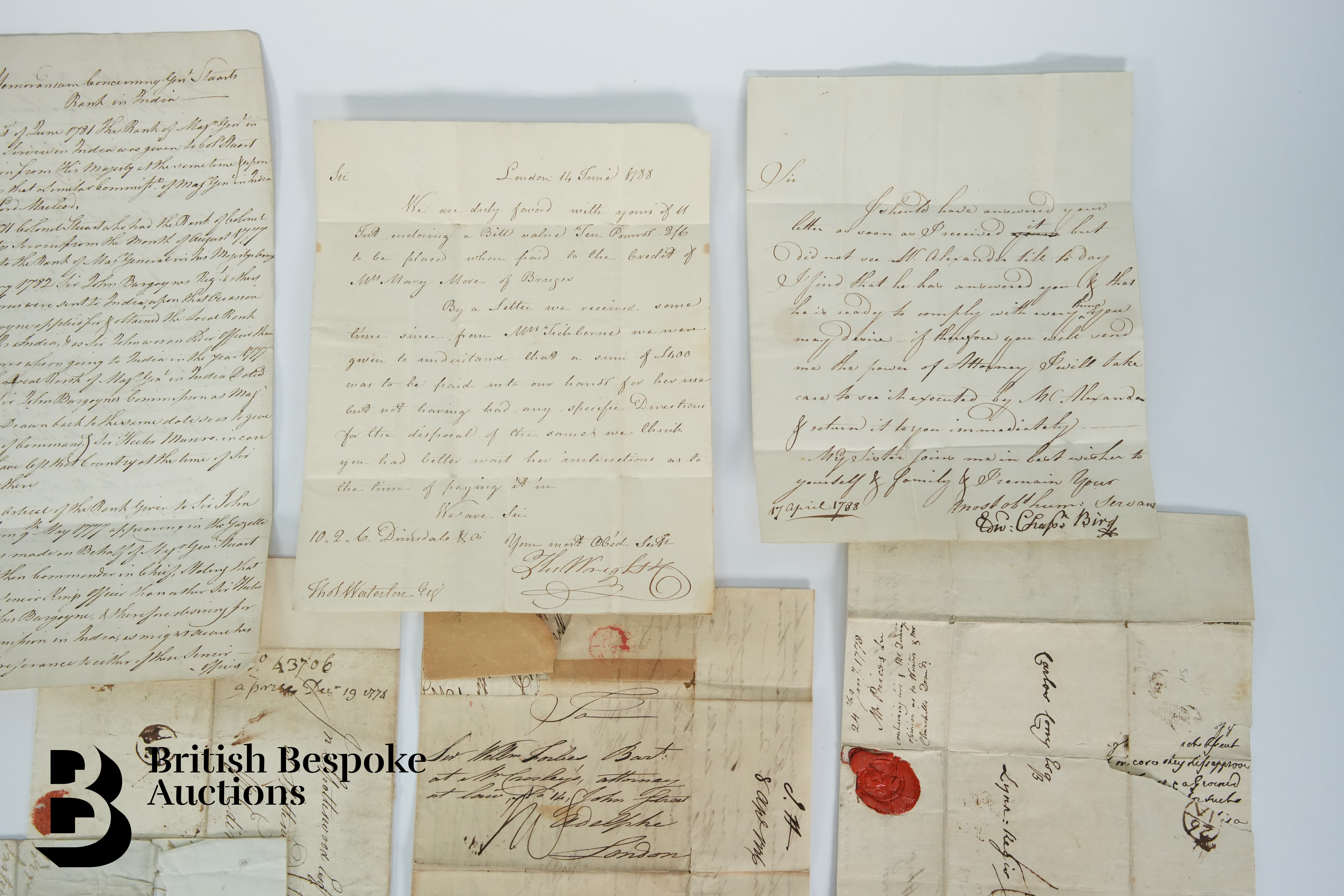 (1712-1795) Group of 22 Letters/Documents including some Bishop Marks etc - Image 6 of 7