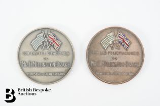 British and Uruguay Medallions