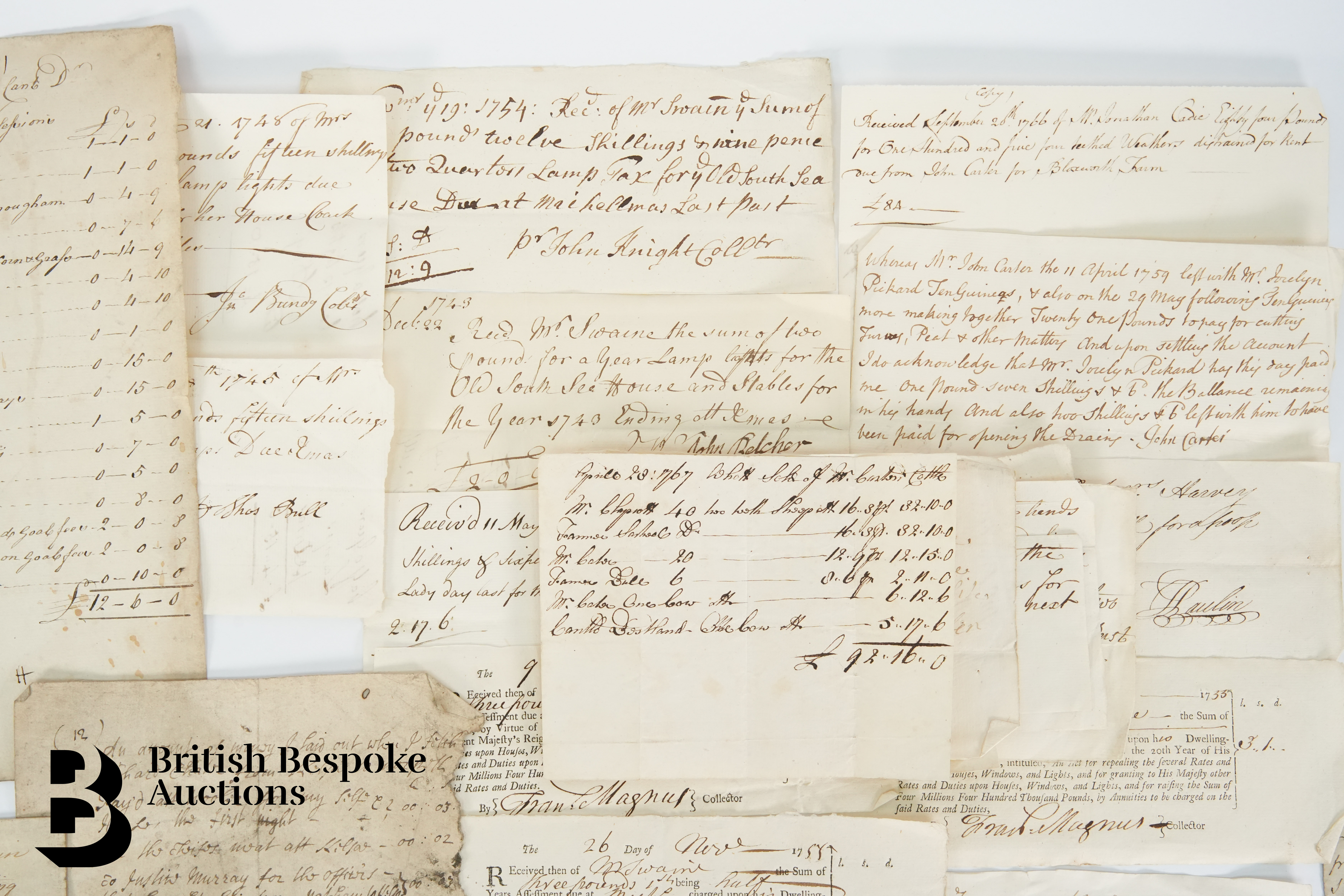 17th and 18th Century Documents including Receipts and Expenses - Image 7 of 8