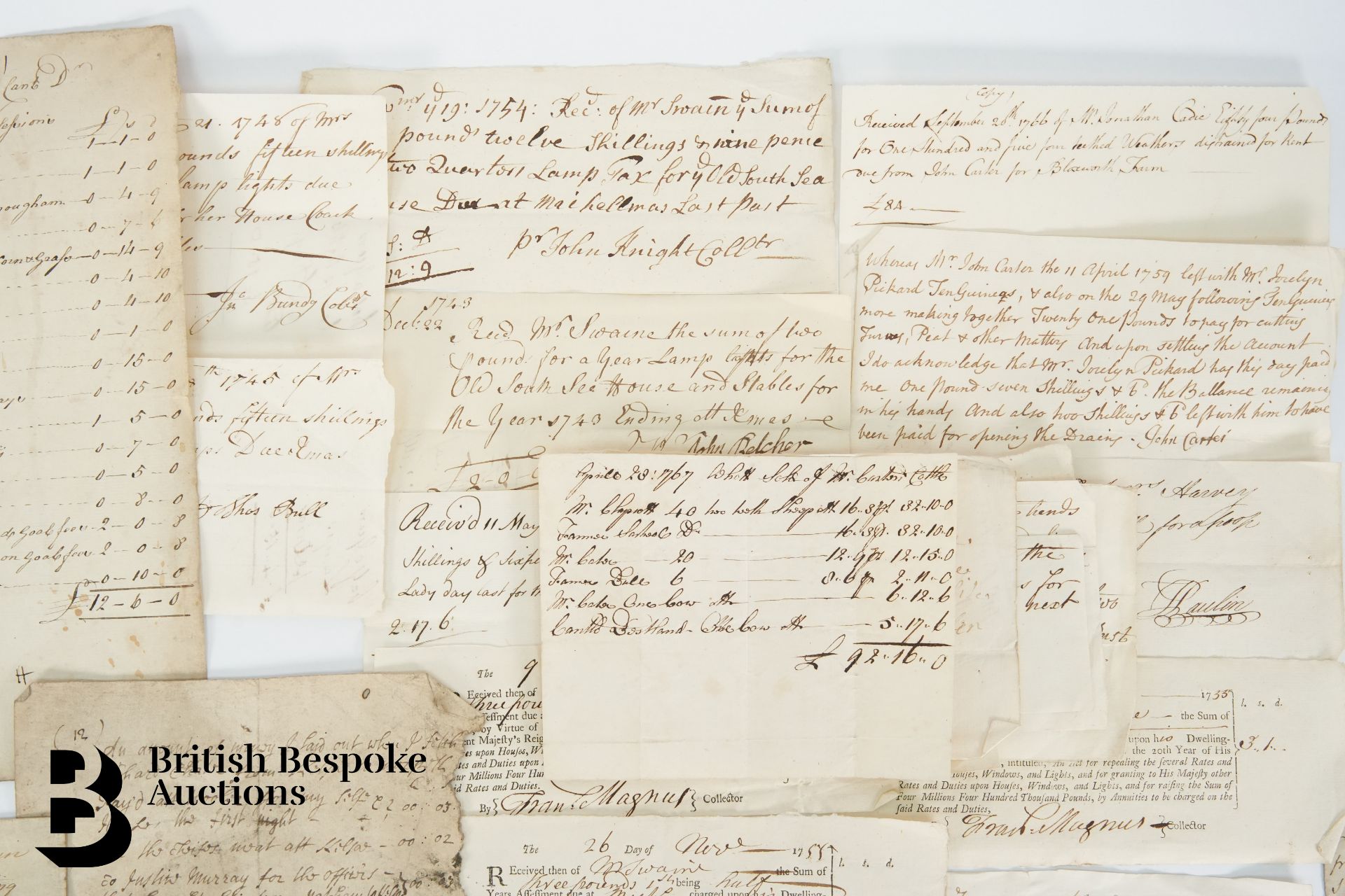 17th and 18th Century Documents including Receipts and Expenses - Bild 7 aus 8