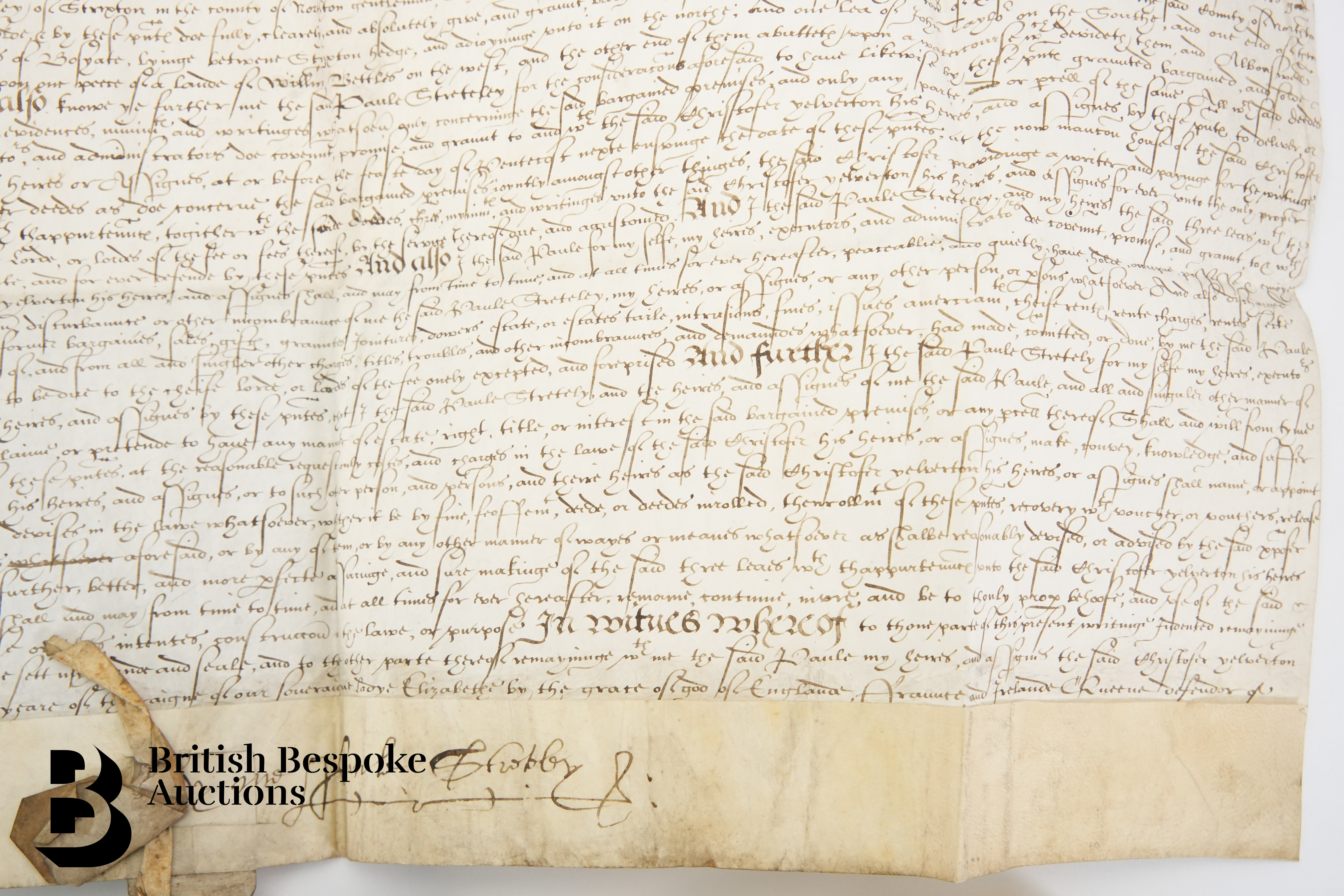 Elizabeth I (1582-1588) Indentures Entered Into In the Reign of Elizabeth I - Image 5 of 5