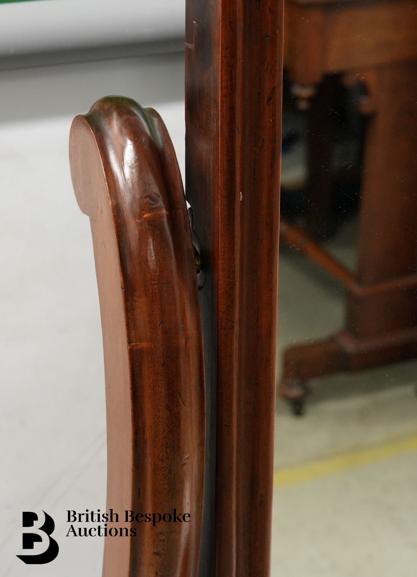 Victorian Mahogany Cheval Mirror - Image 3 of 5