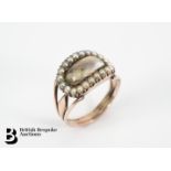 Georgian 9ct Gold and Seed Pearl Ring