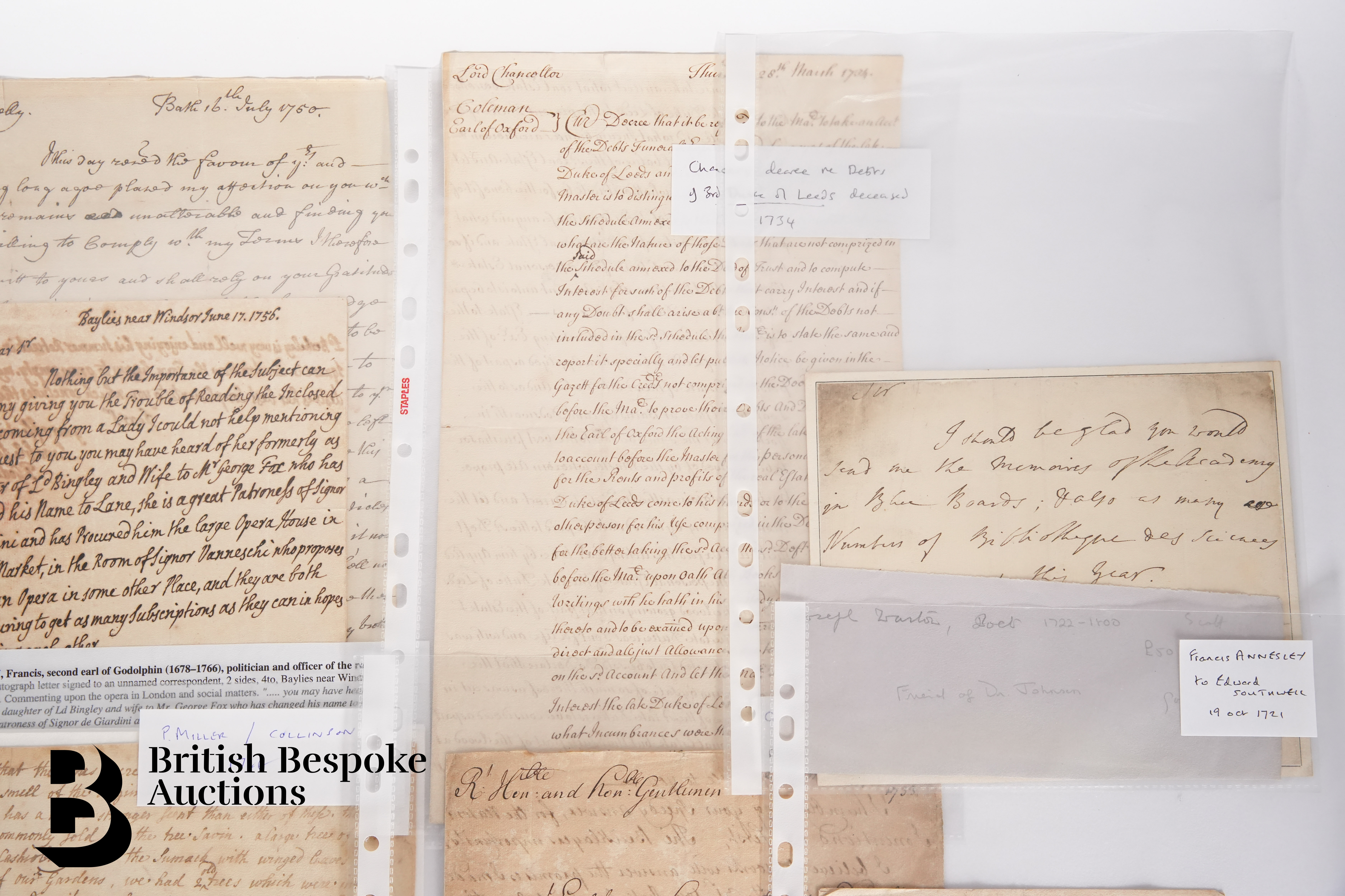 1703-1768 Era Interesting Letters and Documents - Image 9 of 10