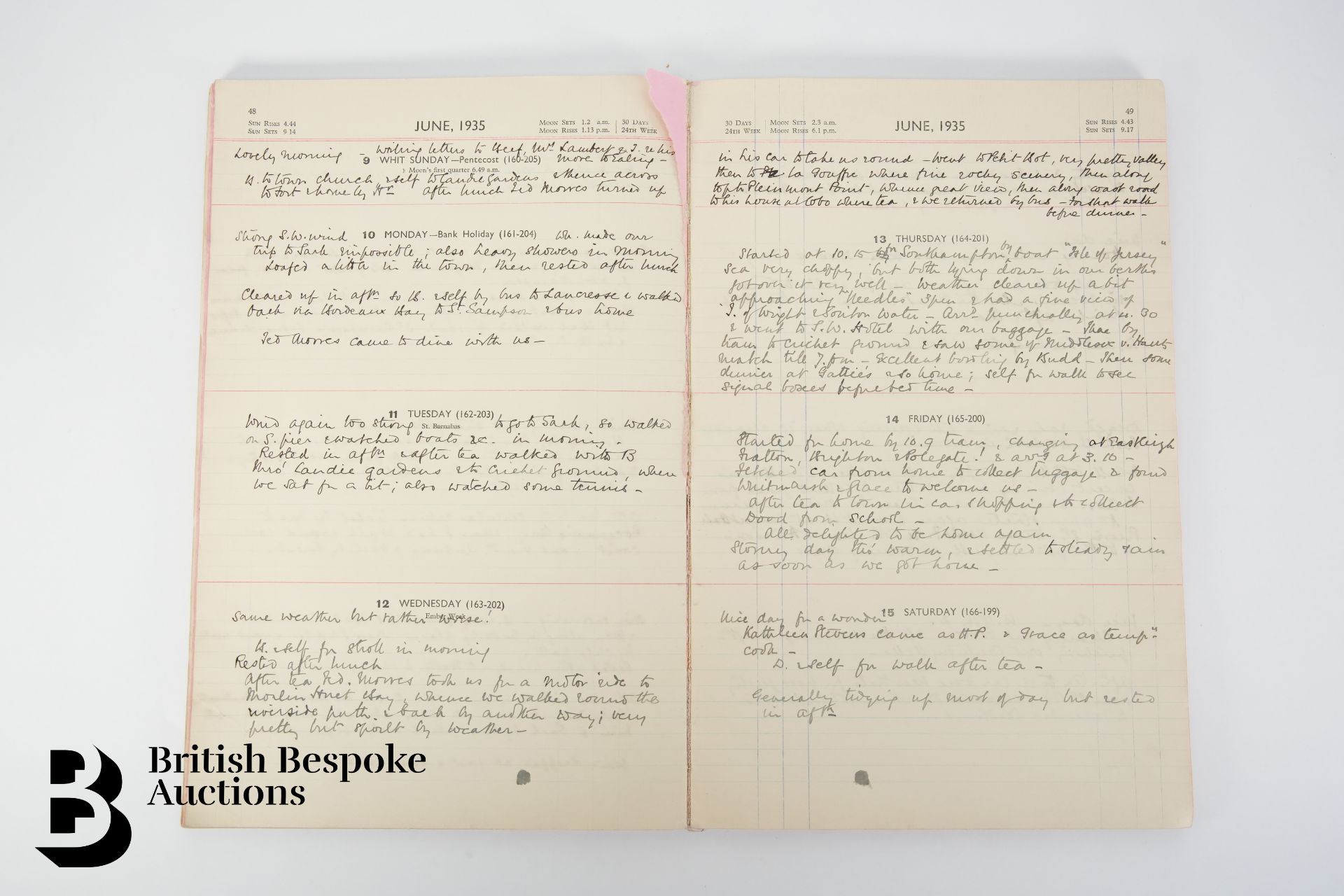 1919, 1927, 1931 and 1935 Diaries - Image 7 of 13