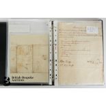 Black Ring Binder Containing 18th and 19th Century Letters or Documents