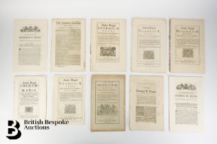 1692-1834 Acts of Parliament and 1781 London Gazette