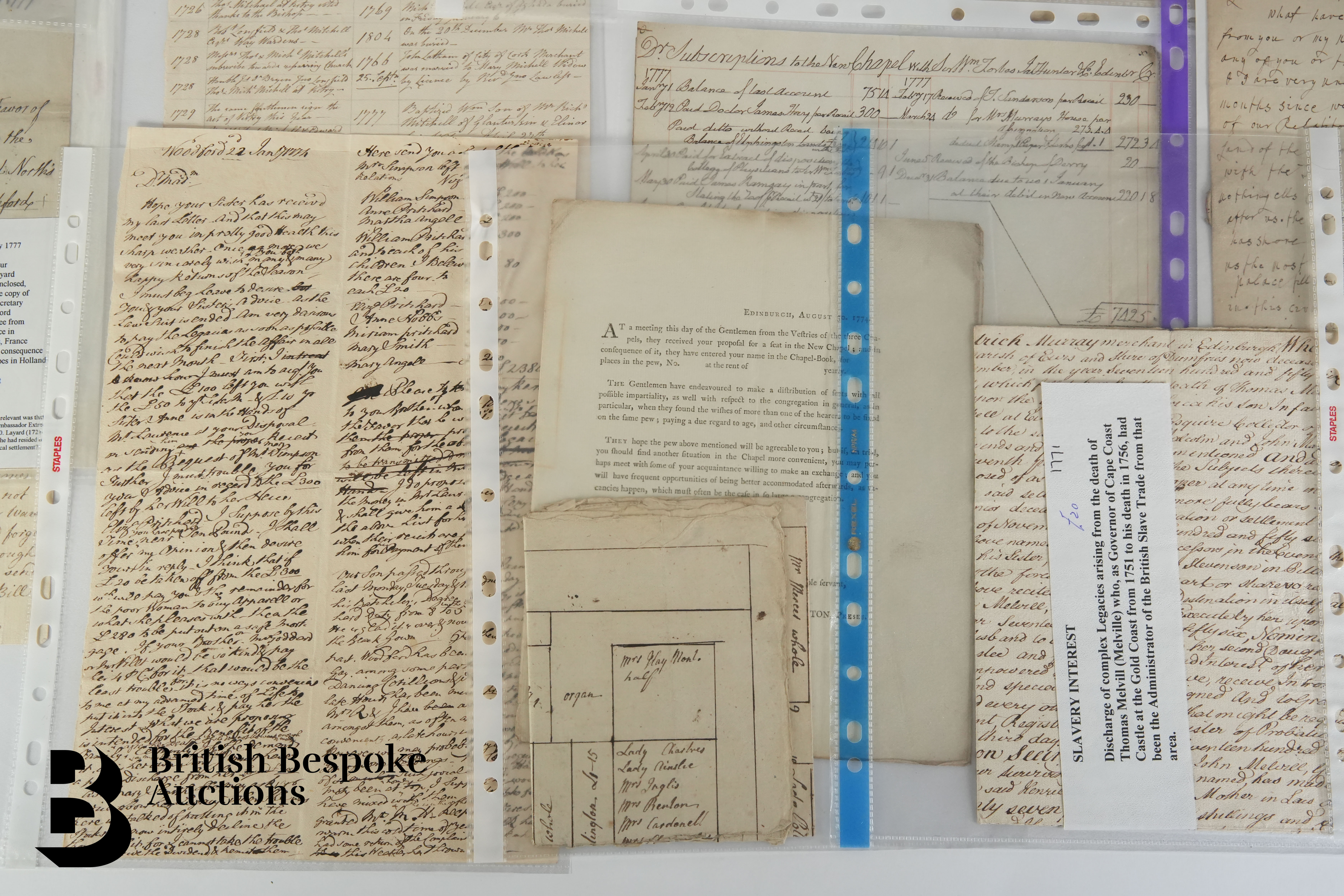Documents and Letters from the 1770's - Image 3 of 8
