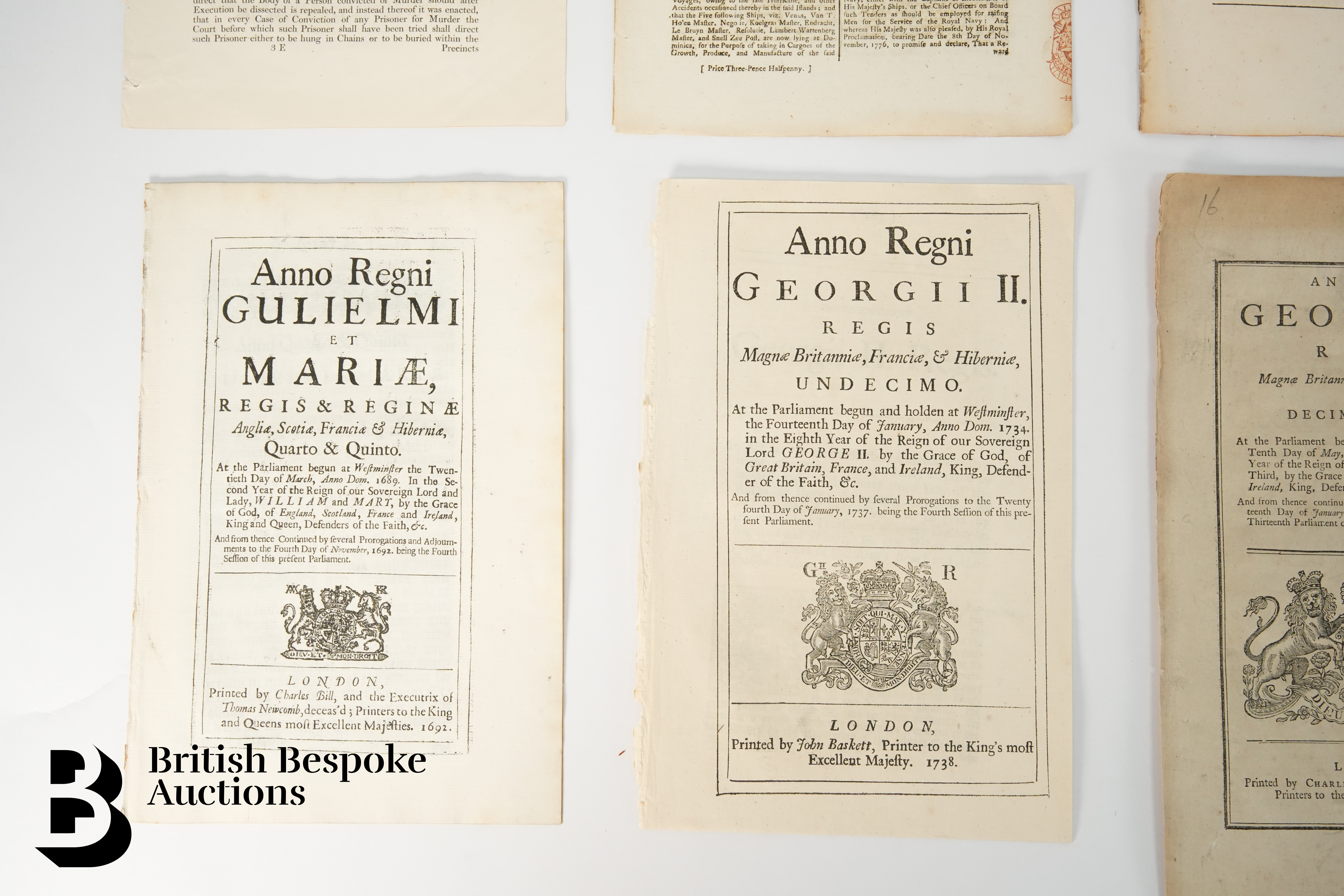 1692-1834 Acts of Parliament and 1781 London Gazette - Image 3 of 5
