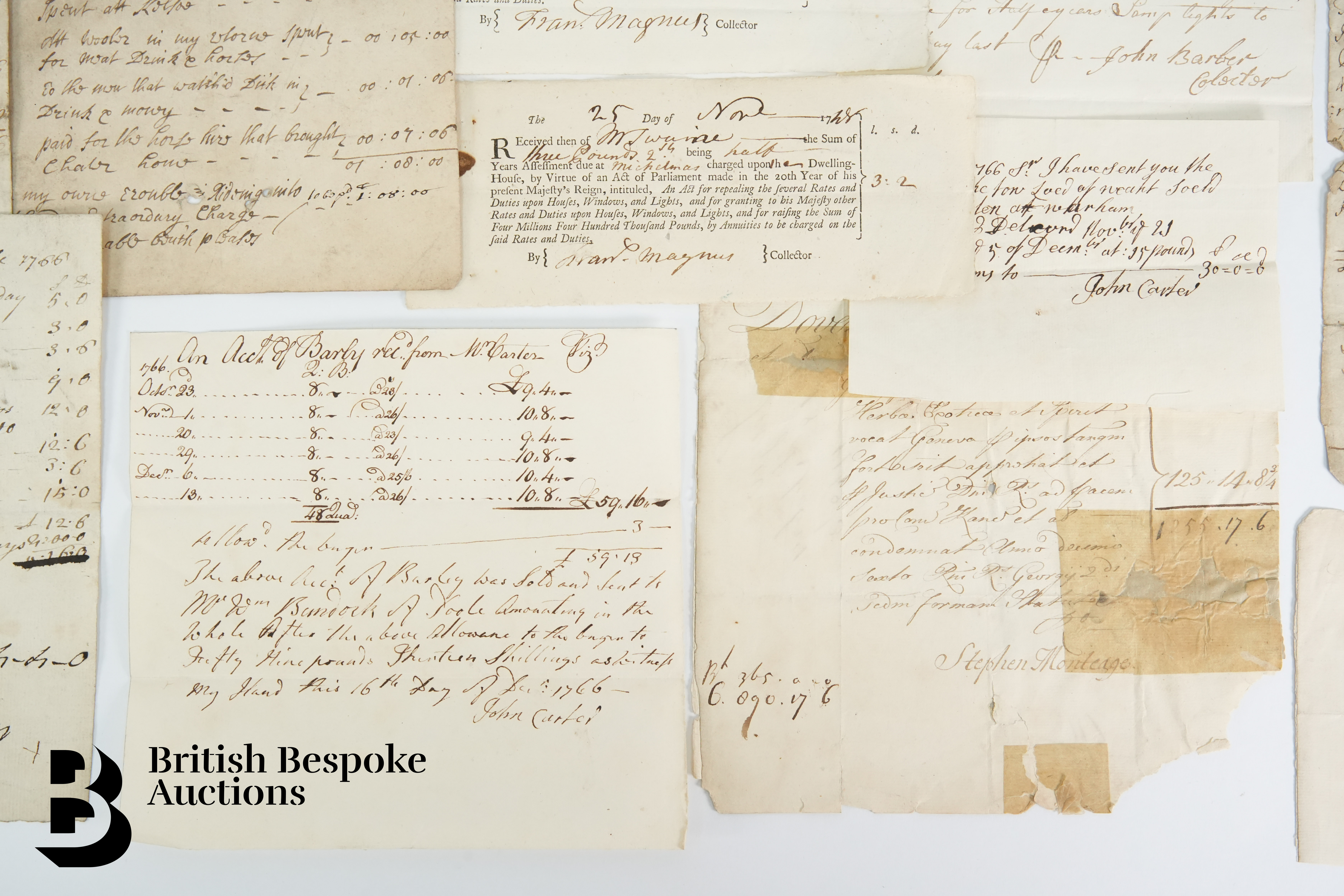 17th and 18th Century Documents including Receipts and Expenses - Image 4 of 8