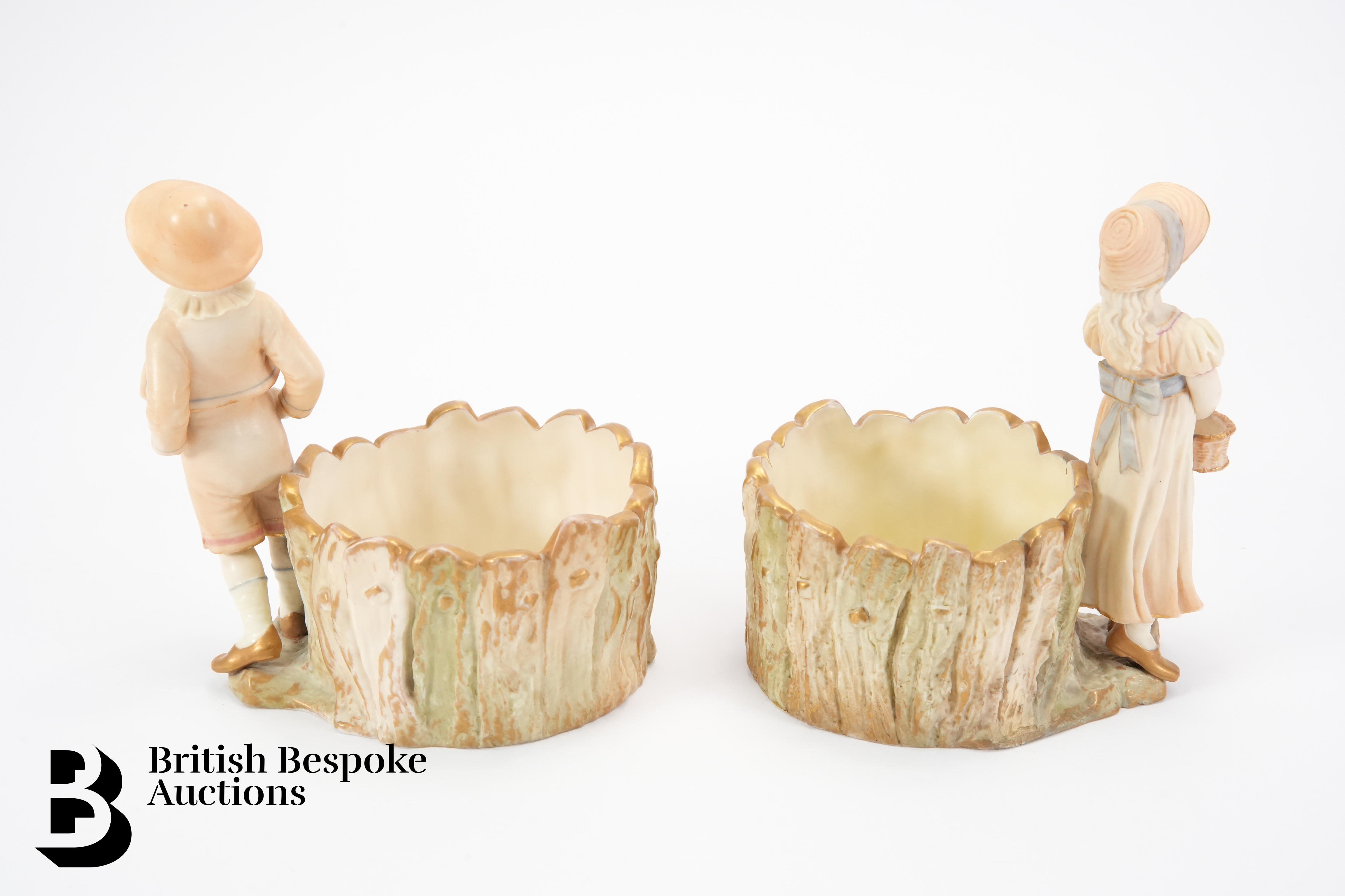 Royal Worcester Blush Ware Figural Dishes c1880 - Image 3 of 4