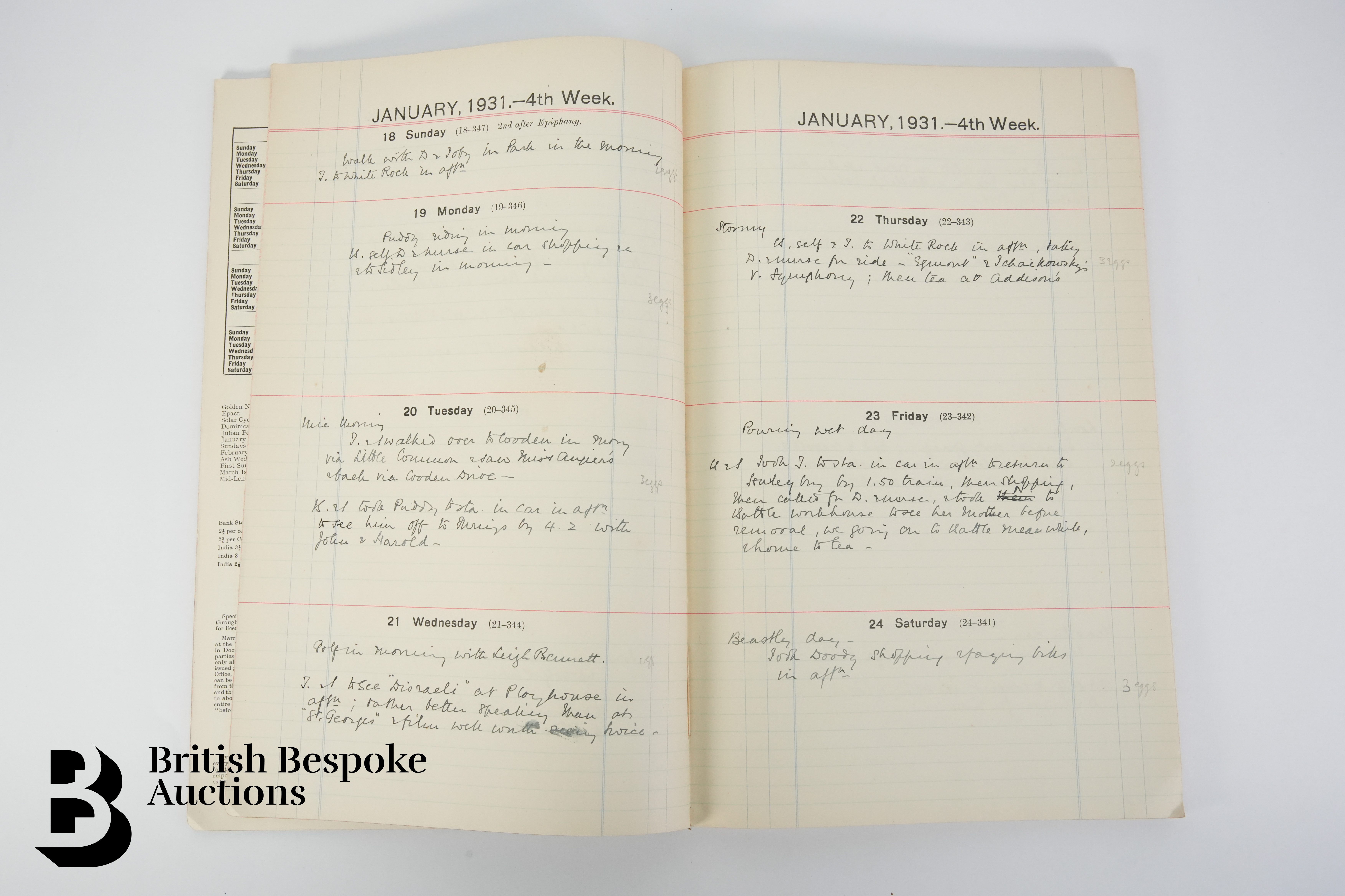 1919, 1927, 1931 and 1935 Diaries - Image 9 of 13