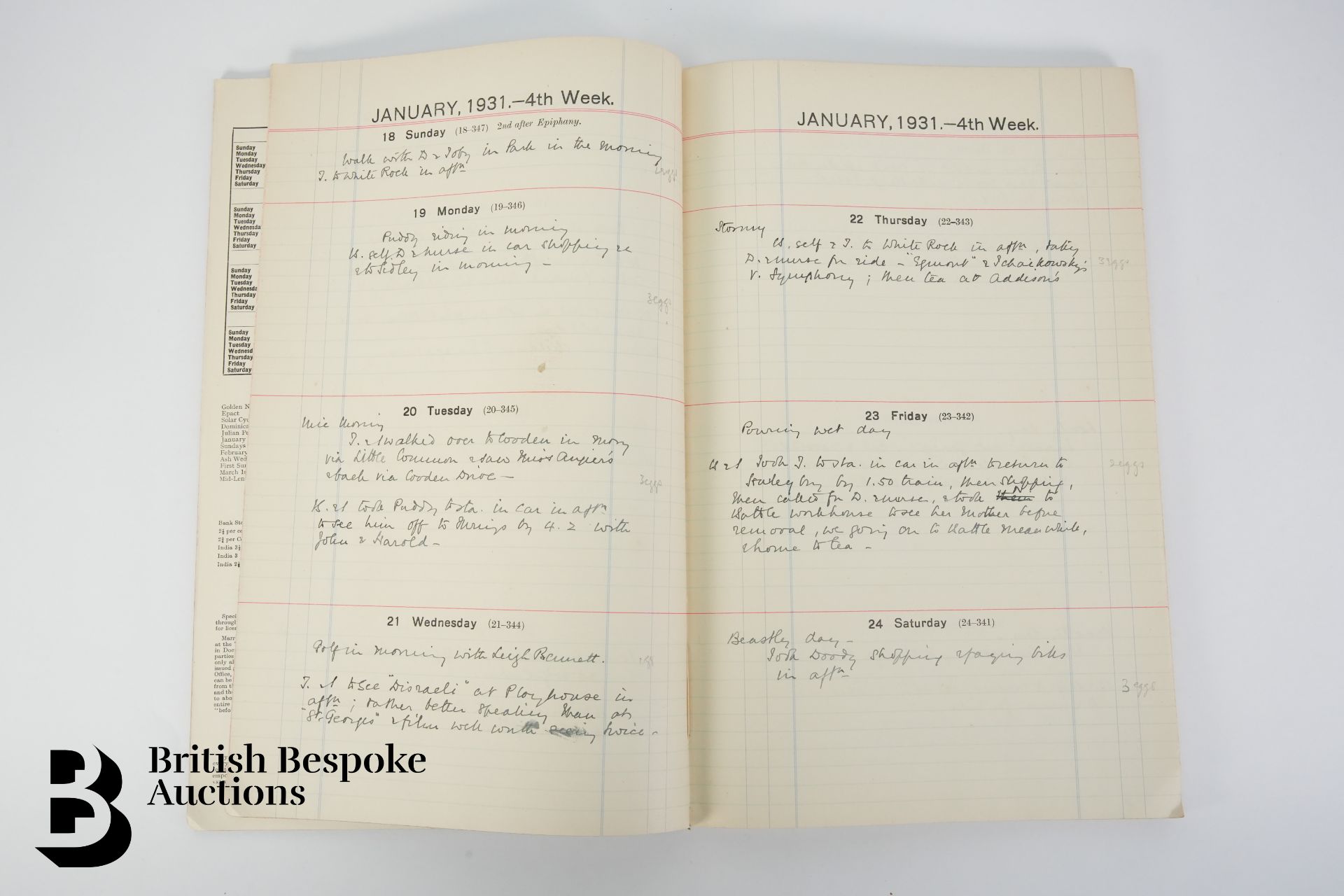 1919, 1927, 1931 and 1935 Diaries - Image 9 of 13