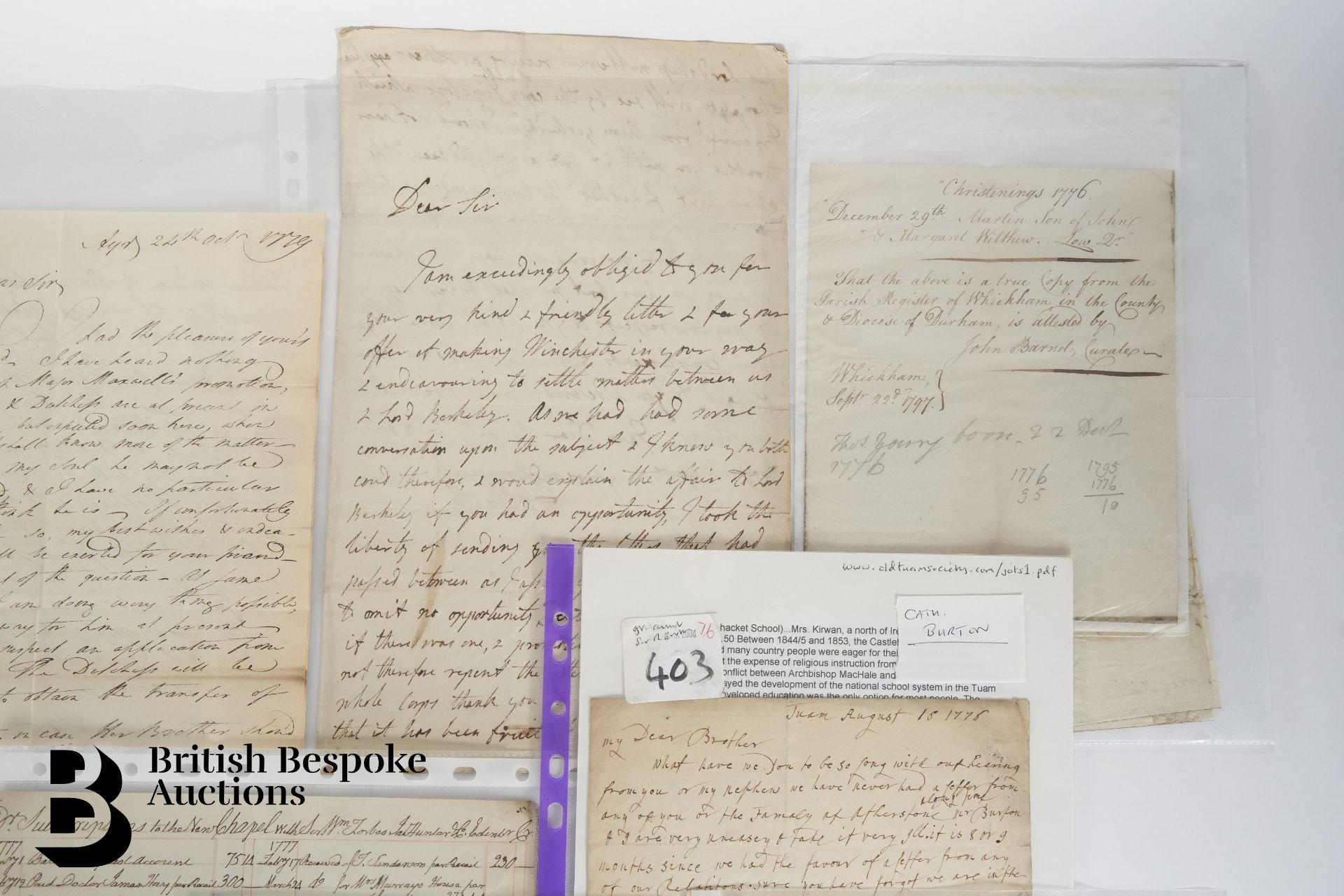 Documents and Letters from the 1770's - Bild 7 aus 8