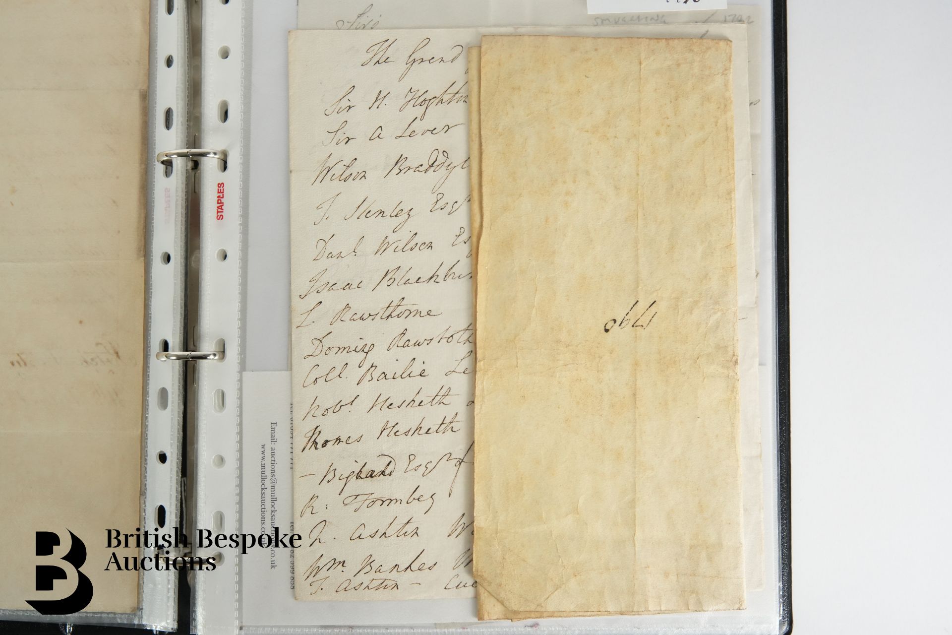 Black Ring Binder Containing 18th and 19th Century Letters or Documents - Image 3 of 16