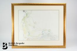 Pair of Feminine Nude Watercolours