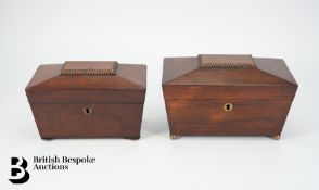 Victorian Mahogany Sarcophagus Tea Caddy