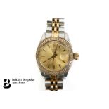 Ladies 18ct Gold and Stainless Steel Rolex Oyster Wrist Watch