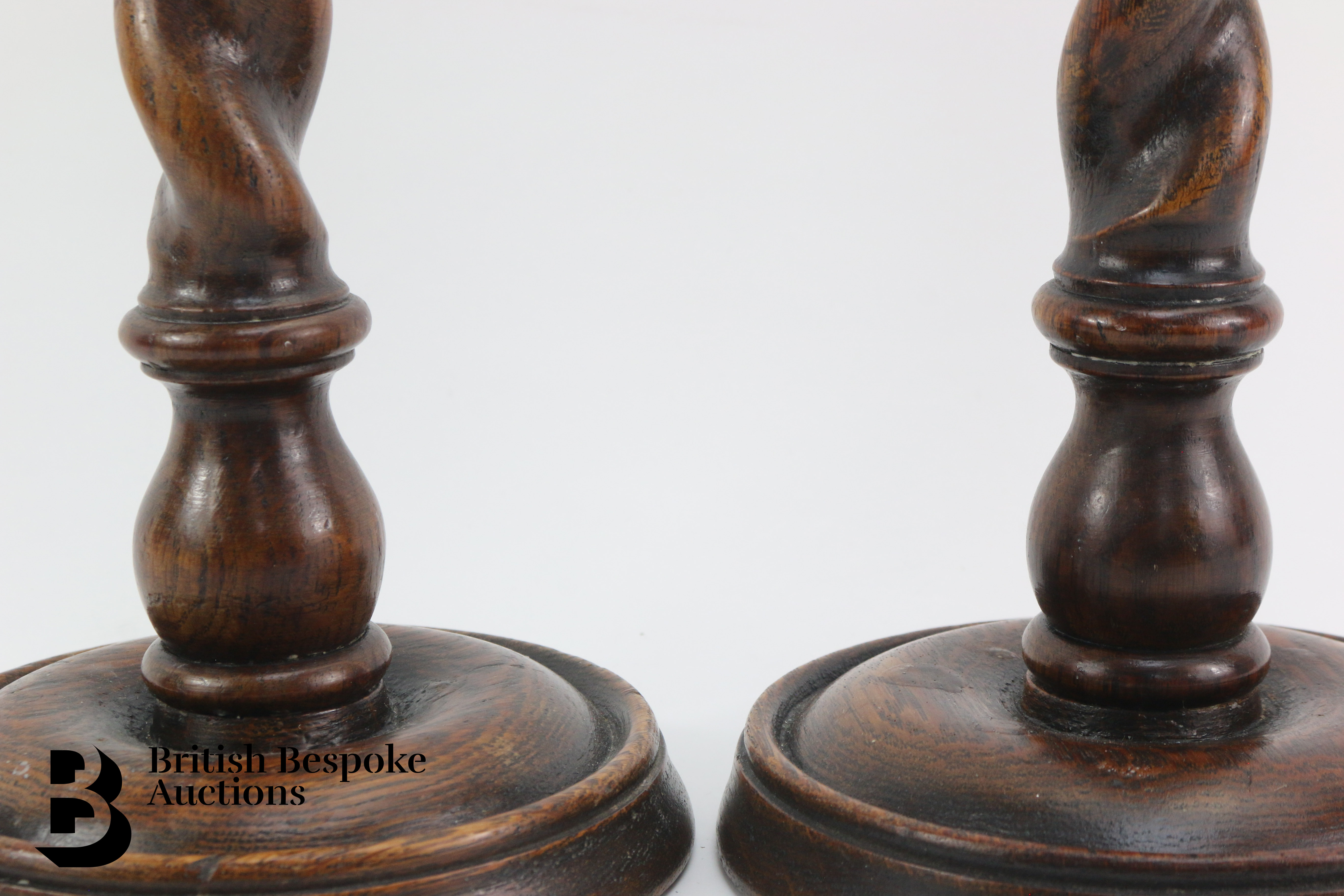 19th Century Oak Candlesticks - Image 5 of 7