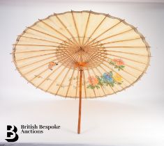 Chinese Paper and Bamboo Parasol