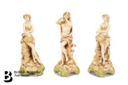 Three Continental Porcelain Figurines