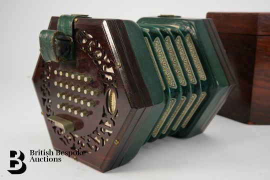 Victorian C Wheatstone & Co. Rosewood Hexagonal Concertina - Image 3 of 11