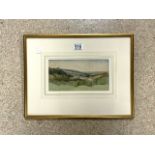 ATTRIBUTED TO ALFRED RICH; WATERCOLOUR DRAWING EXTENSIVE LANDSCAPE 'PLYMTON' LABEL ON VERSO, 12.5