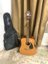 FENDER ACOUSTIC GUITAR (D6-3) WITH CASE AND STAND