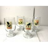 FOUR 1996 GUINNESS FOR STRENGTH DRINKING GLASSES