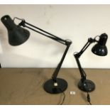 TWO BLACK ANGELPOISE LAMPS