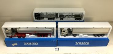 THREE DIE CAST VOLVO TRUCKS F12,F16 AND F10 ALL BOXED BY CONRAD GMBH MADE IN GERMANY