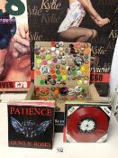 VINTAGE PUNK ROCK SINGLES AND BADGES AND OTHER SINGLES