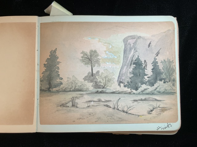 FIRST WWI PERIOD AUTOGRAPH BOOK CONTAINING NUMEROUS WATERCOLOUR DRAWINGS AND MORE - Image 8 of 13