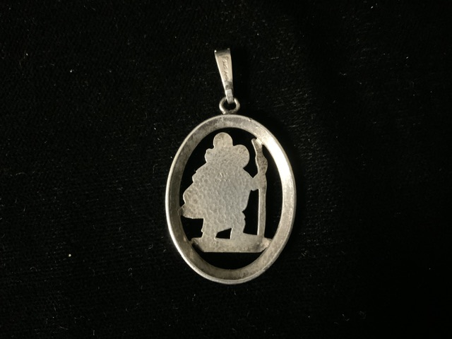 LARGE 925 SILVER ST CHRISTOPHER 5 X 3CM - Image 3 of 5